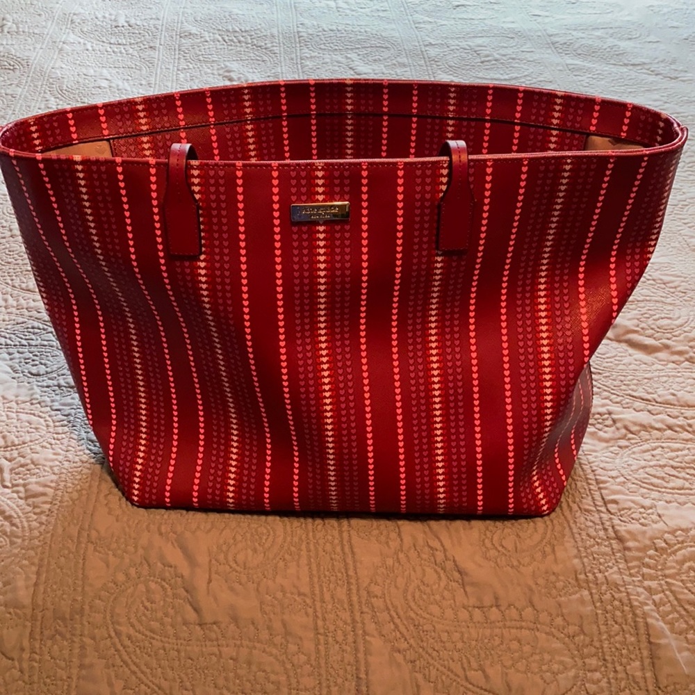 NWT Beautiful Kate Spade large pink heart bag